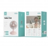 IKREA WR9128 VENTILADOR DE MESA 2 VELOCIDADES 800MAH 140*155*235MM ROSA