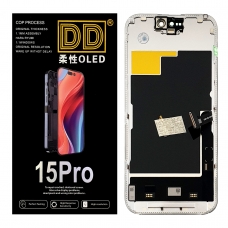 Pantalla completa para iPhone 15 Pro negra OLED