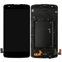 Pantalla completa con marco para LG K8 K350N negra