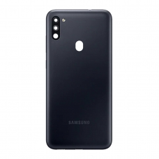 Tapa trasera negra con lente para para Samsung Galaxy M11 M115