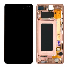 Pantalla completa con marco para Samsung Galaxy S10 Plus G975F rosa original